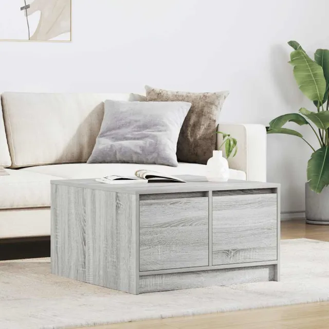 vidaXL Salontafel met lades 70,5x70x40 cm grijs Sonoma, foto 2