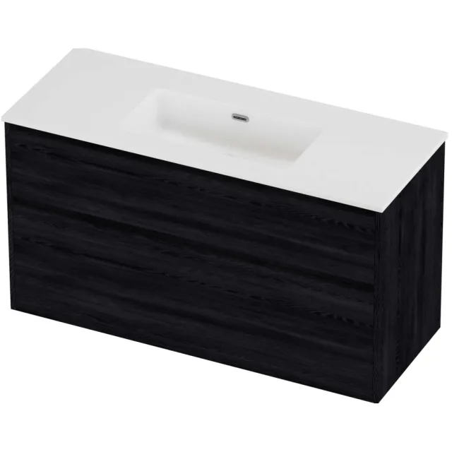 Proline Tribute Badmeubelset Porselein Elegant Enkel 120x46x67 cm Mat White Black Oak Eiken