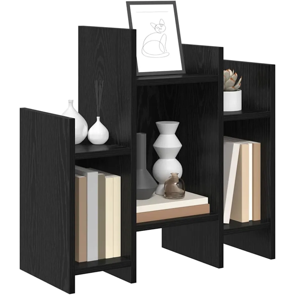 vidaXL Bijzetkast Zwart Eiken 60 x 26 x 60 cm Bewerkt hout