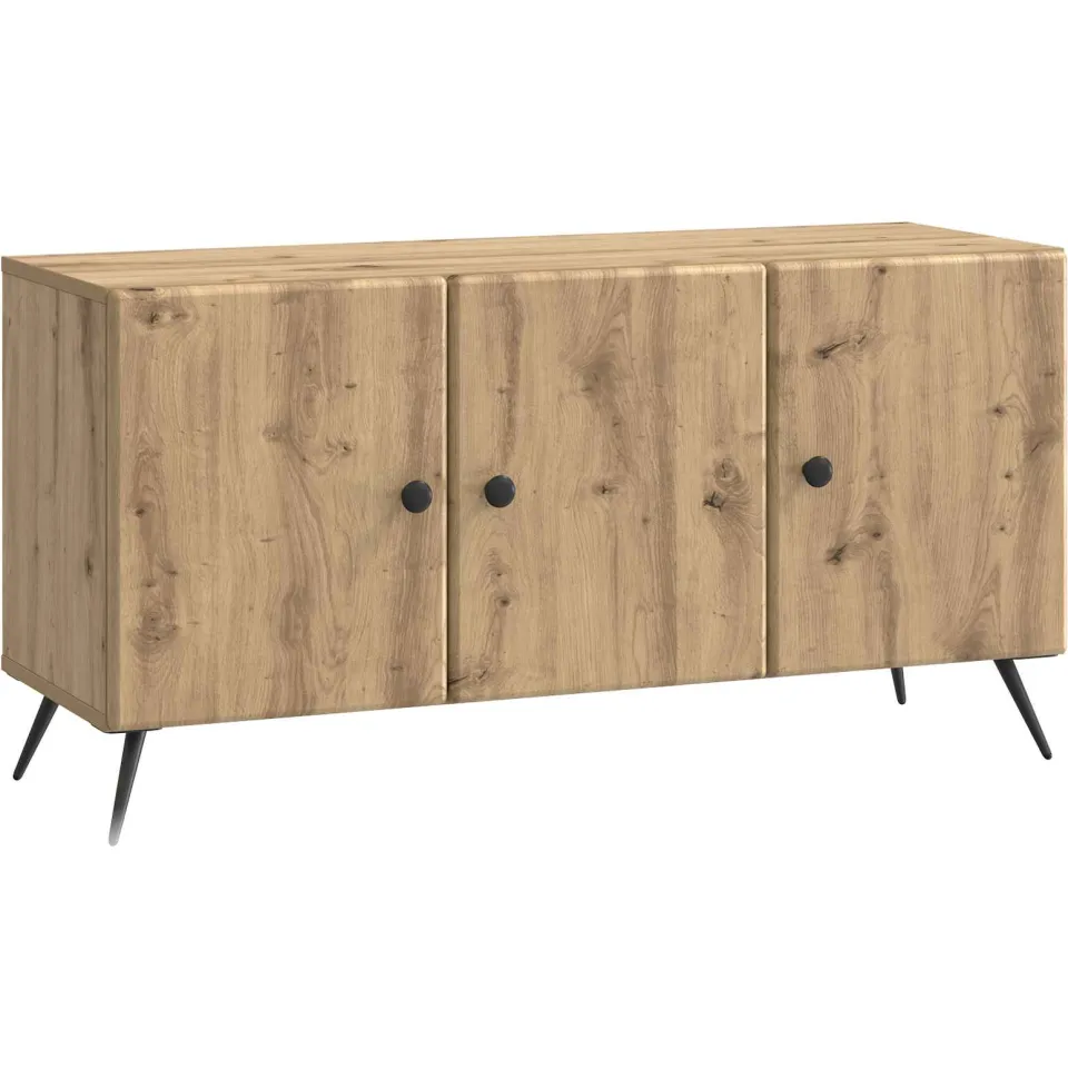 vidaXL TV-kast 99 x 34,5 x 50 cm Artisanaal eiken Bewerkt hout, foto 3