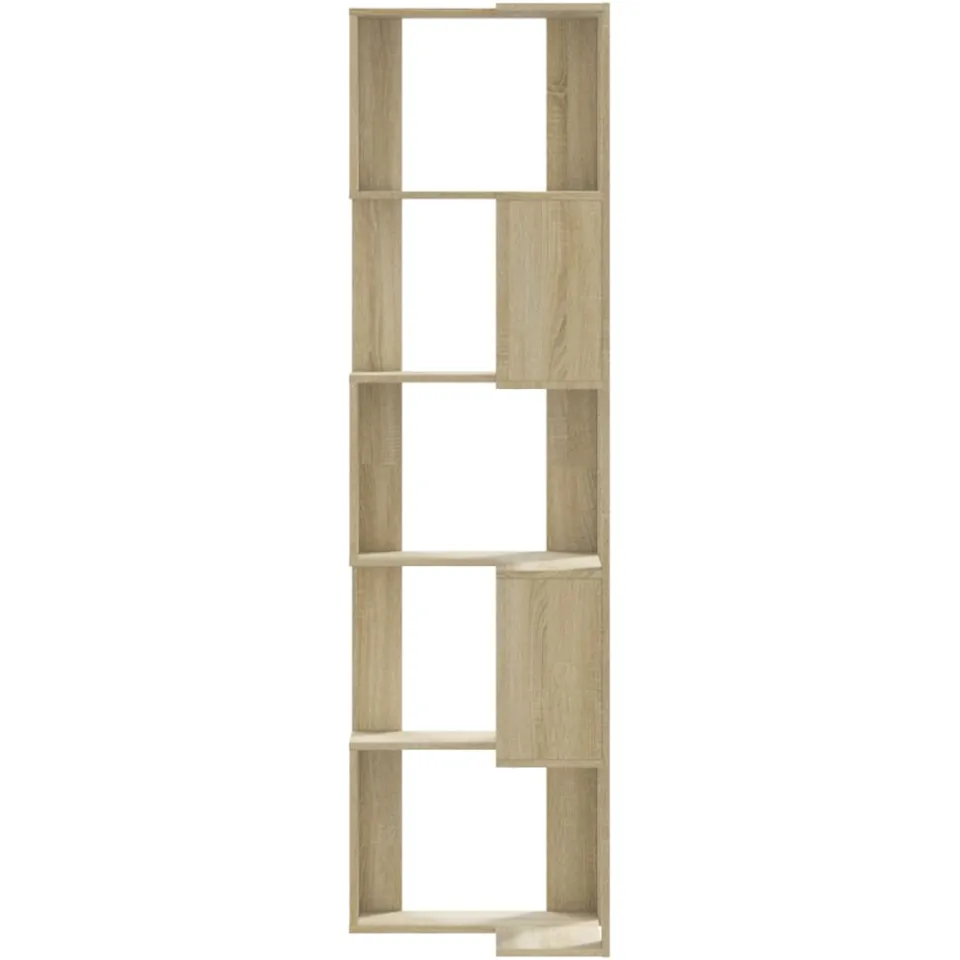vidaXL Boekenkast 5-laags hoek 50x50x179 cm bewerkt hout sonoma eiken, foto 3