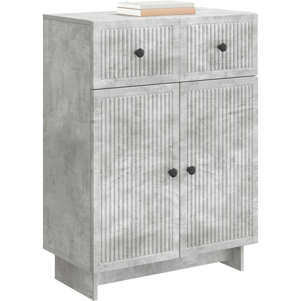 vidaXL Dressoir Betongrijs 66 x 34,5 x 90 cm Bewerkt hout