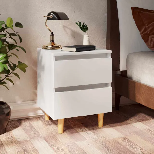 vidaXL Nachtkastje met houten poten 40x35x50 cm sonoma eikenkleurig Bruin