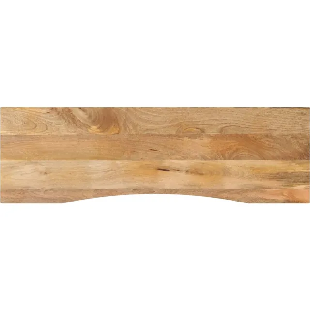 vidaXL Bureaublad met ronding 160x50x2,5 cm massief ruw mangohout Bruin