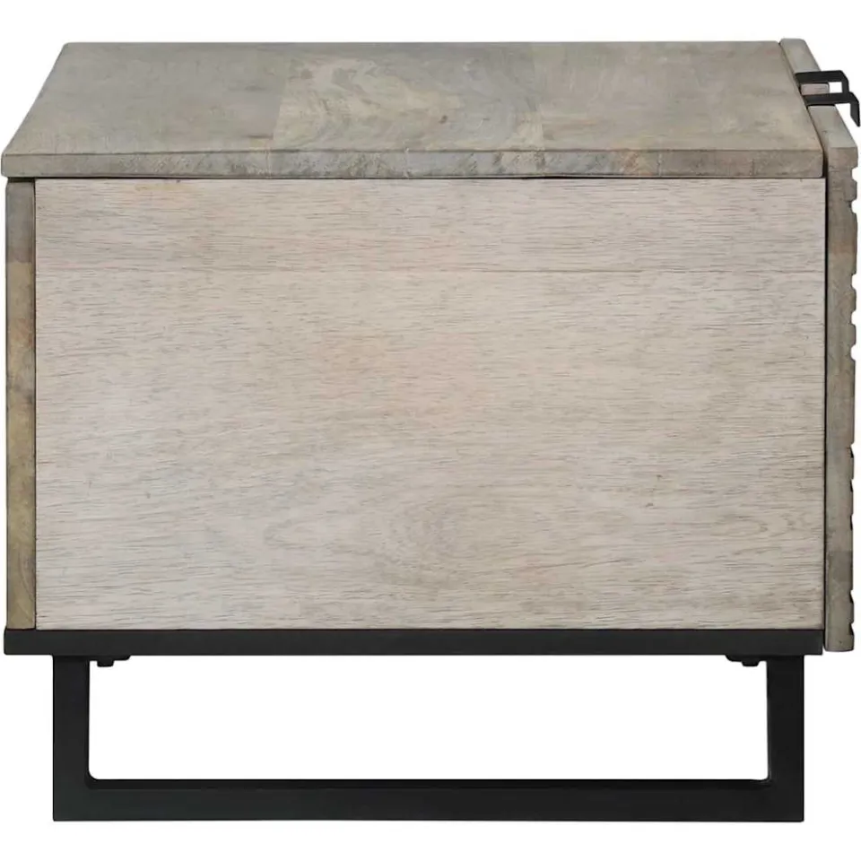 vidaXL Salontafel Wit 80 x 50 x 40 cm Bewerkt hout, foto 4