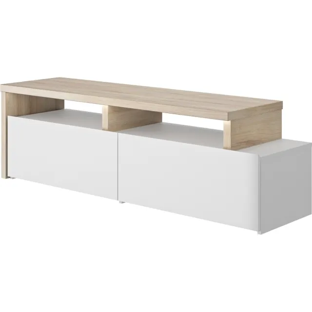 BELFURN Tv meubel 150cm draaibaar FIZZ met LED wit