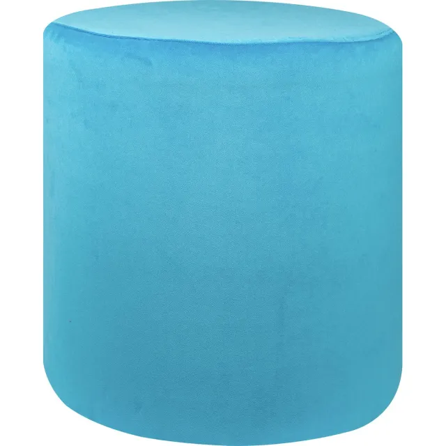 Mood poef hoog-fluweel-turquoise-40x40x40 cm turqoise
