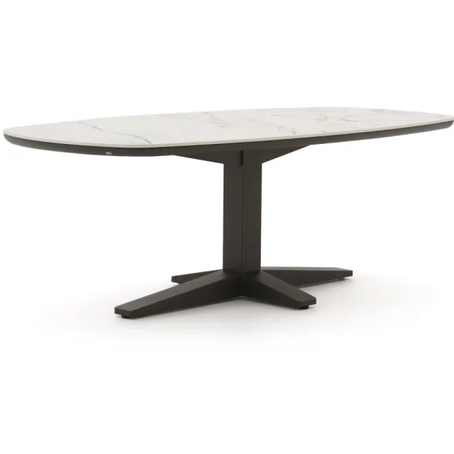 Apple Bee Zanzibar Deens Ovaal dining tuintafel 220x110x77cm Taupe