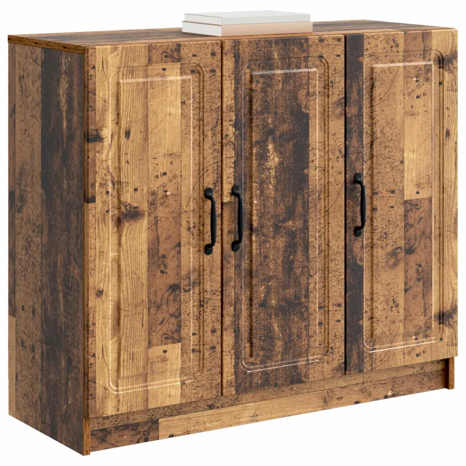 vidaXL Dressoir Oud hout 89 x 34,5 x 77 cm Bewerkt hout bruin