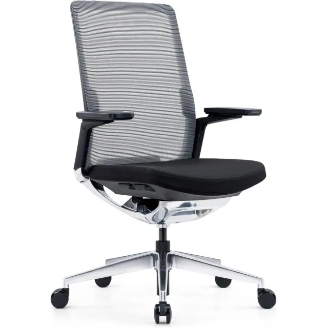 Conturio Silver bureaustoel 4D armleggers Zwart