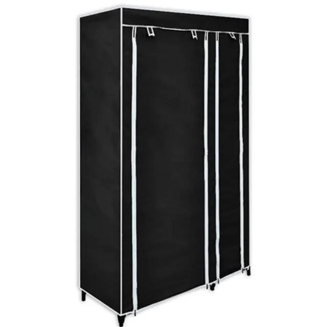 vidaXL Kledingkast opvouwbaar 110x45x175 cm zwart