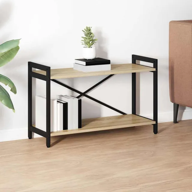 vidaXL Boekenkast 80 x 30 x 50 cm Bewerkt hout Sonoma Eiken, foto 2