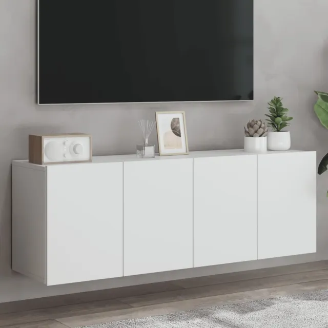 vidaXL Tv-meubels 2 st wandgemonteerd 60x30x41 cm wit, foto 2
