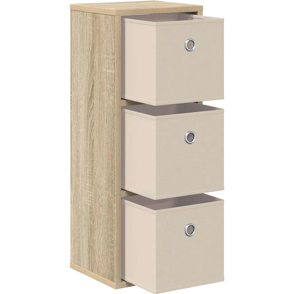 vidaXL Dressoir Sonoma Eiken 25,5 x 22 x 69,5 cm, foto 4