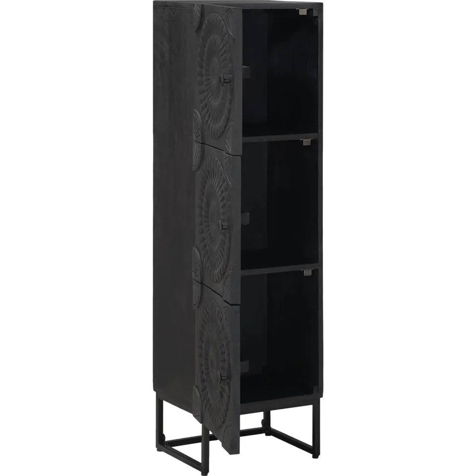 vidaXL Hoge kast Zwart 35 x 30 x 120 cm, foto 2