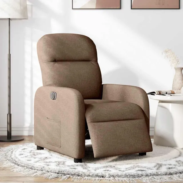 vidaXL Fauteuil elektrisch verstelbaar stof donkergrijs