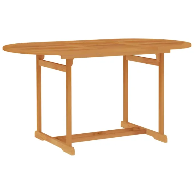 vidaXL Tuintafel 150x90x75 cm massief teakhout wit, foto 2