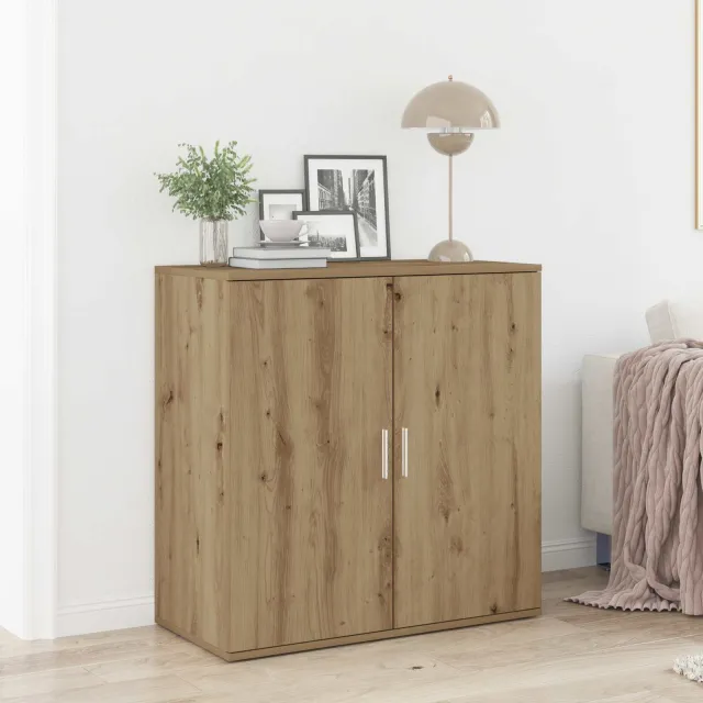 vidaXL Dressoir Artisan Eiken 79 x 38 x 80 cm Bewerkt hout Bruin