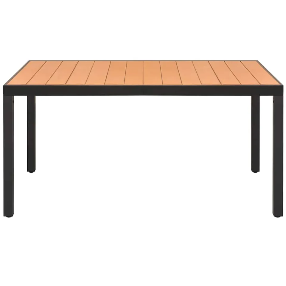 vidaXL 5-delige Tuinset PVC-rattan zwart en bruin