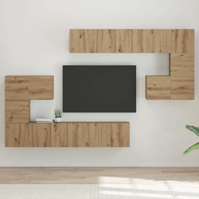 vidaXL TV Eenheden 4 st 80 x 30 x 30 cm Artisan Eiken, foto 2
