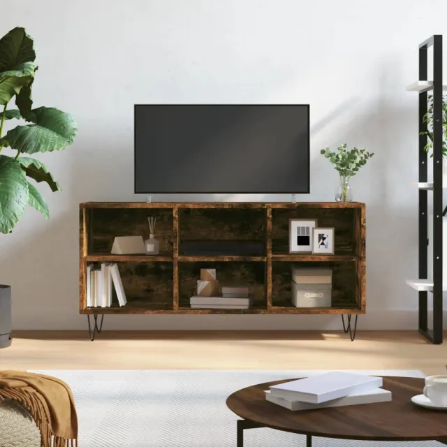 vidaXL Tv-meubel 103,5x30x50 cm bewerkt hout gerookt eikenkleurig Bruin
