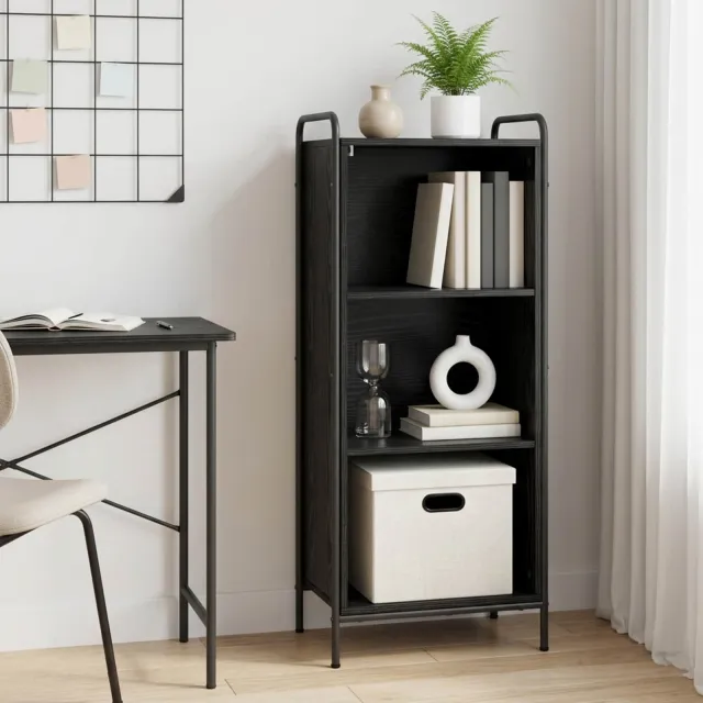 vidaXL Boekenkast 55,5 x 33 x 174 cm Bewerkt hout Zwart eiken