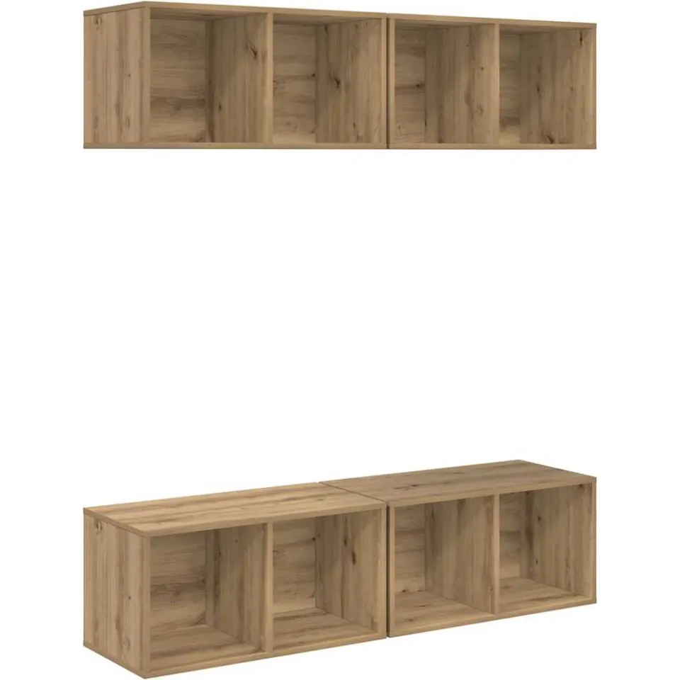 vidaXL Tv-meubelset 4 st 37 x 37 x 72 cm Artisan Eiken, foto 3