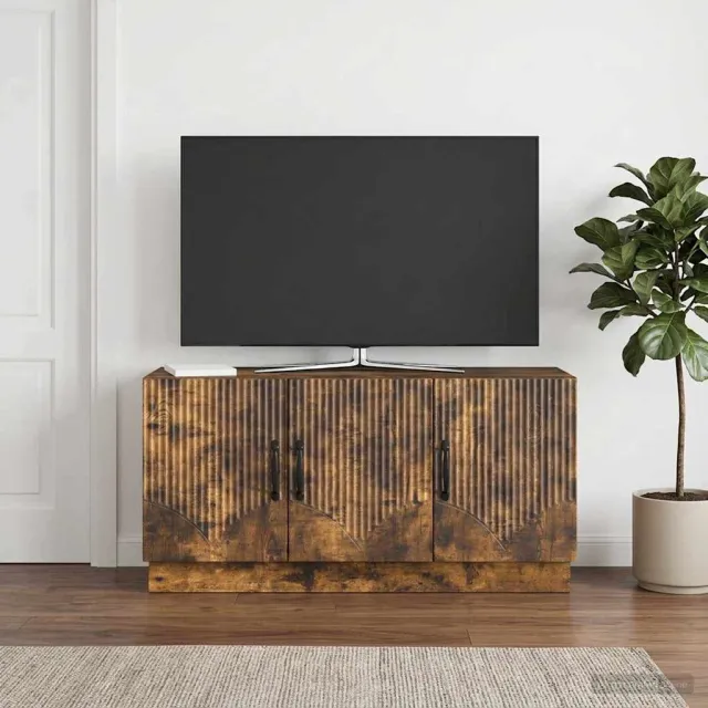 vidaXL Tv-meubel 99 x 34,5 x 47 cm Gerookt eiken Bewerkt hout, foto 2
