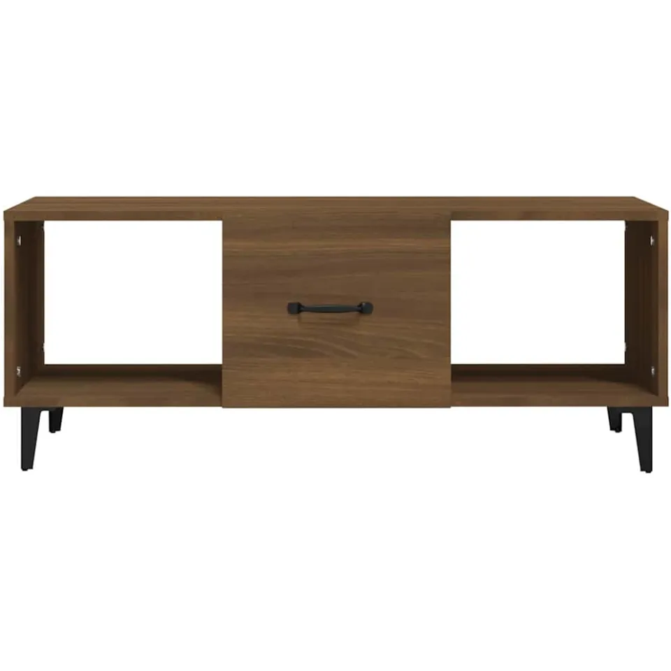 vidaXL Salontafel 102x50x40 cm bewerkt hout bruin eikenkleur, foto 4