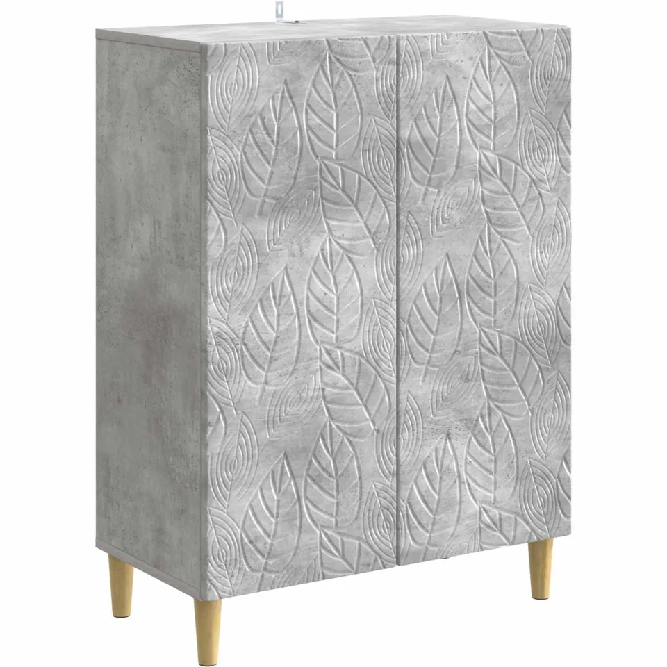 vidaXL Dressoir Betongrijs 66 x 34,5 x 90 cm Bewerkt hout grijs, foto 3