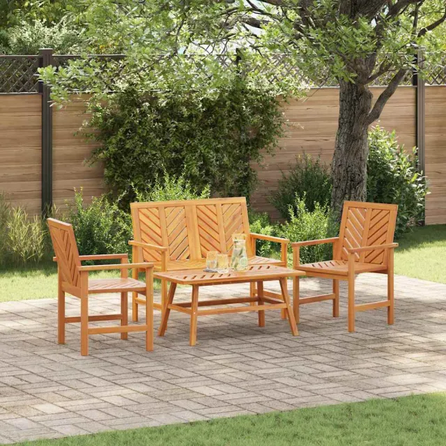 vidaXL Tuin loungeset 4 st Bruin Massief Acaciahout, foto 2