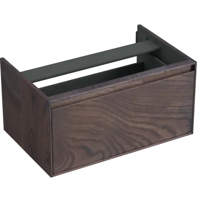 Forzalaqua Onderkast Forzalaqua Reno 80x51x40 Cm 1 La Softclose Eiken Charcoal Bruin