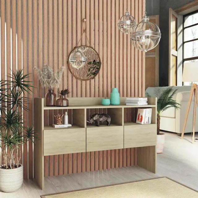 vidaXL Dressoir 105x30x70 cm bewerkt hout sonoma eikenkleurig Bruin