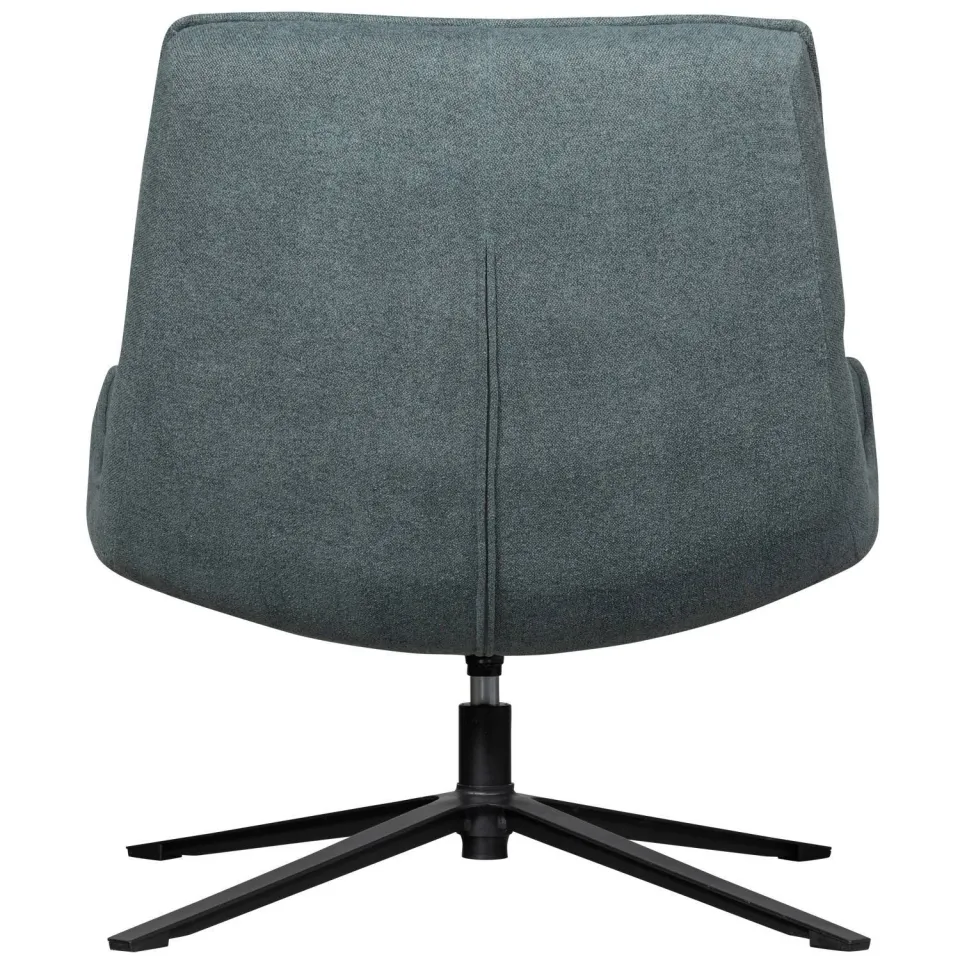 WOOOD Maudi Draaifauteuil - Polyester - Blue Stone - 84x74x86, foto 3