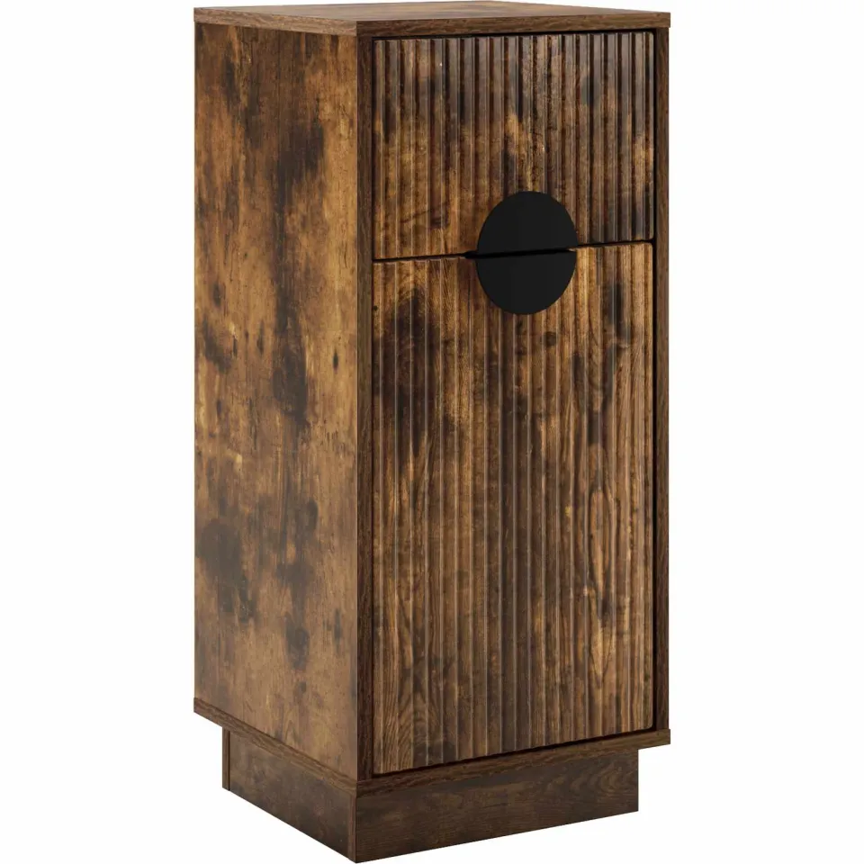 vidaXL Dressoir VENRAY Gerookt eiken 35 x 33 x 77,5 cm Bewerkt hout, foto 3