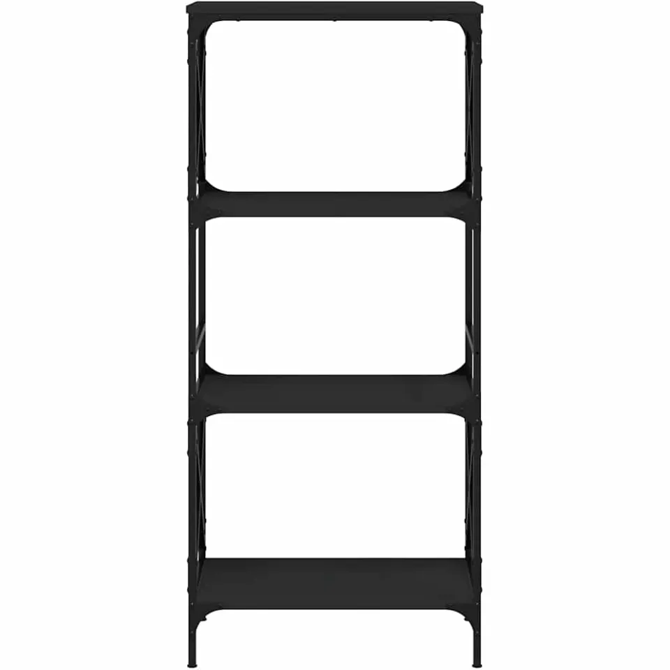 vidaXL Boekenkast 4-laags 59x35x132 cm bewerkt hout zwart