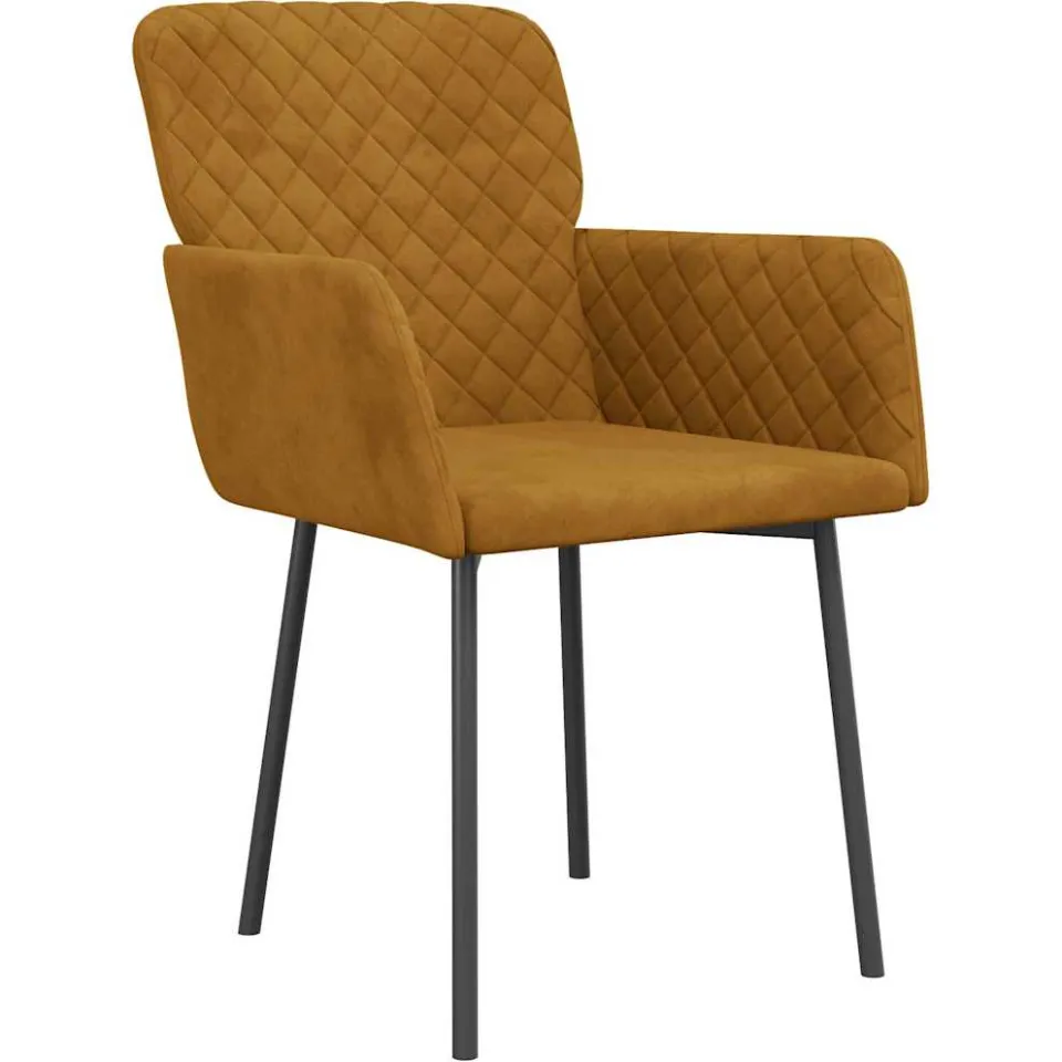 vidaXL Eetkamerstoelen 2 st fluweel bruin, foto 3