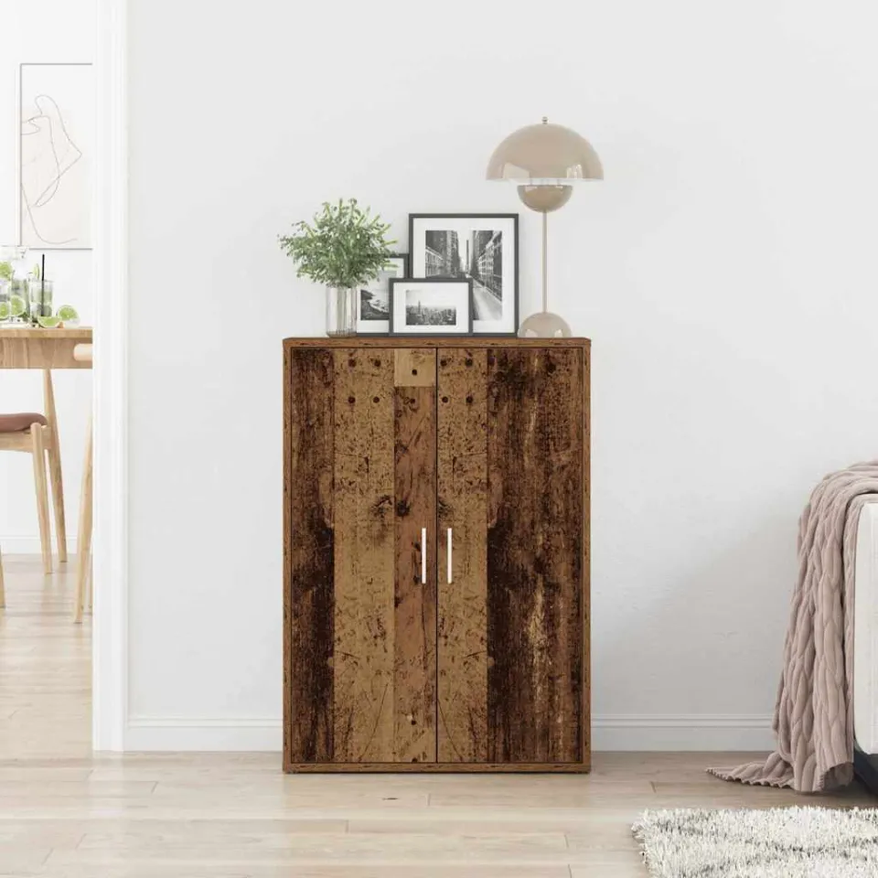 vidaXL Dressoir Oudhout 60 x 31 x 84 cm Bewerkt hout bruin, foto 3