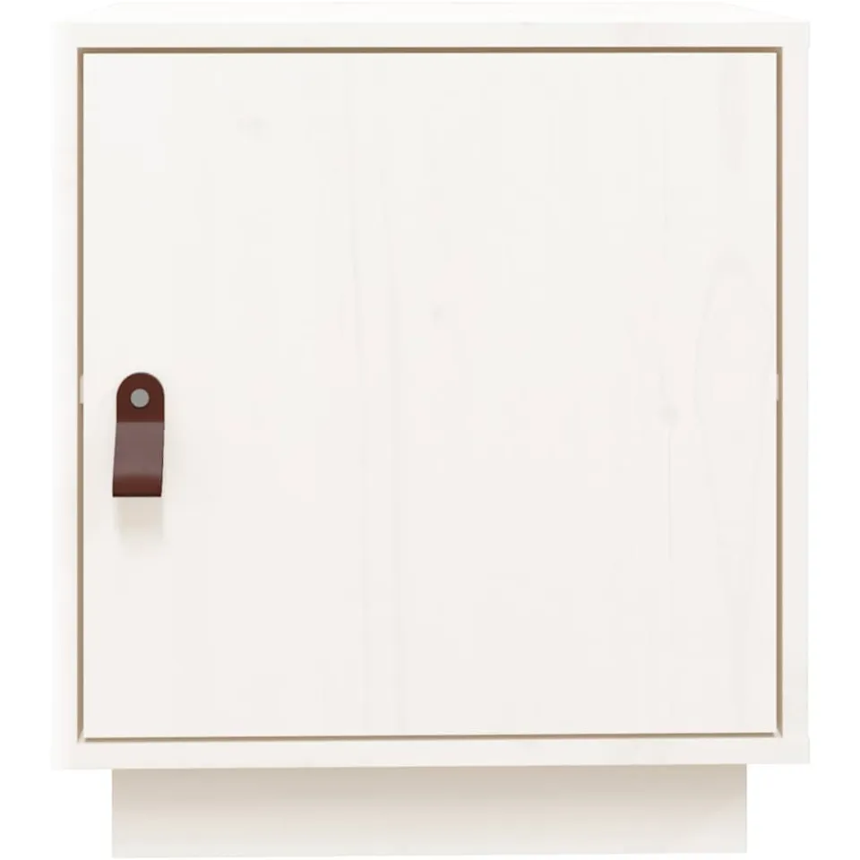 vidaXL Nachtkastjes 2 st 40x34x45 cm massief grenenhout wit, foto 3