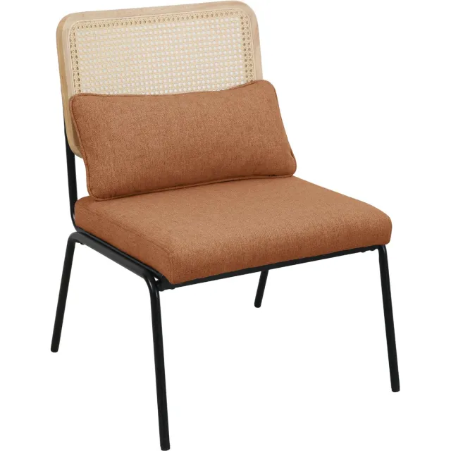 SVITA SVEA loungestoel - rotan stoel retro stoel rotan vintage bruin