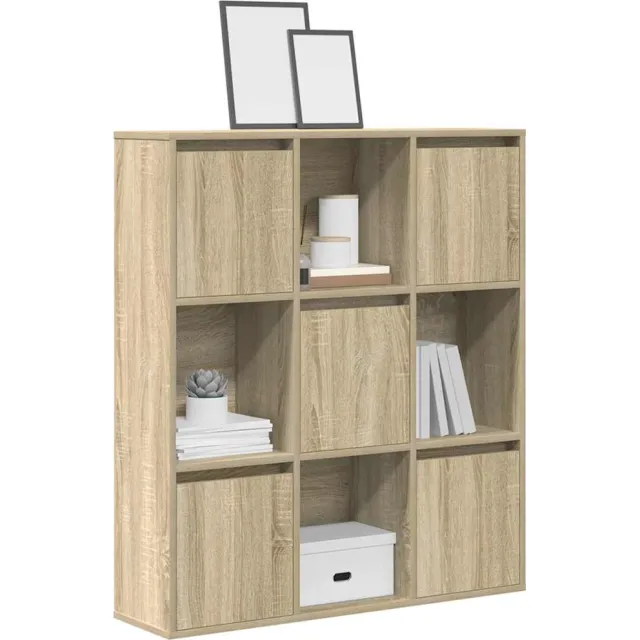 vidaXL Boekenkast 89x24x101,5 cm bewerkt hout sonoma eikenkleurig Bruin