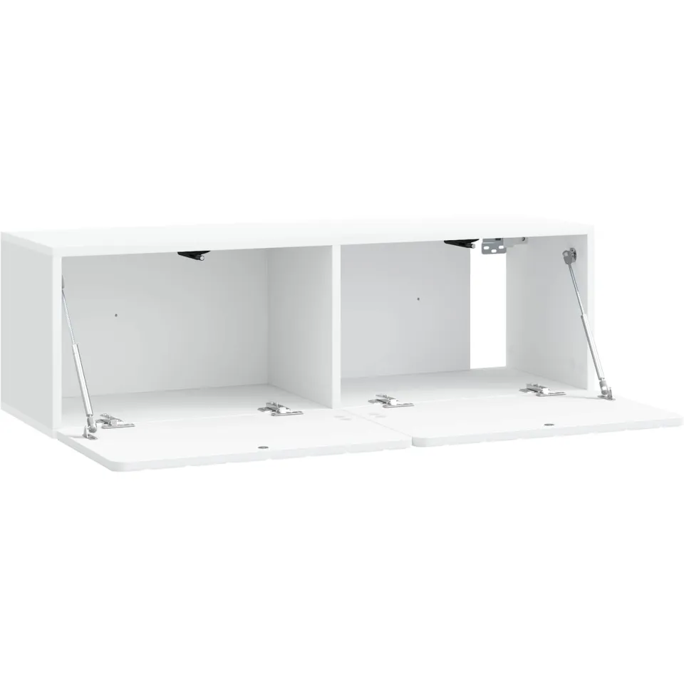 vidaXL Wandbeugel TV-kast 98 x 31 x 30 cm Wit Bewerkt hout, foto 3