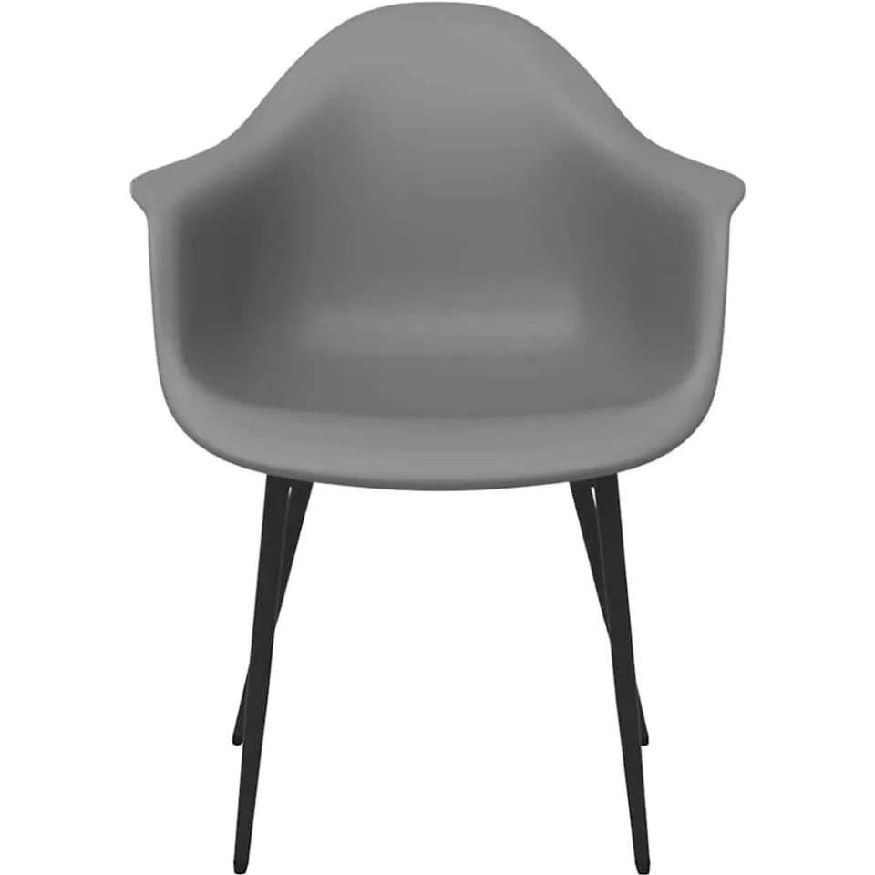 vidaXL Eetkamerstoelen 2 st PP grijs, foto 4