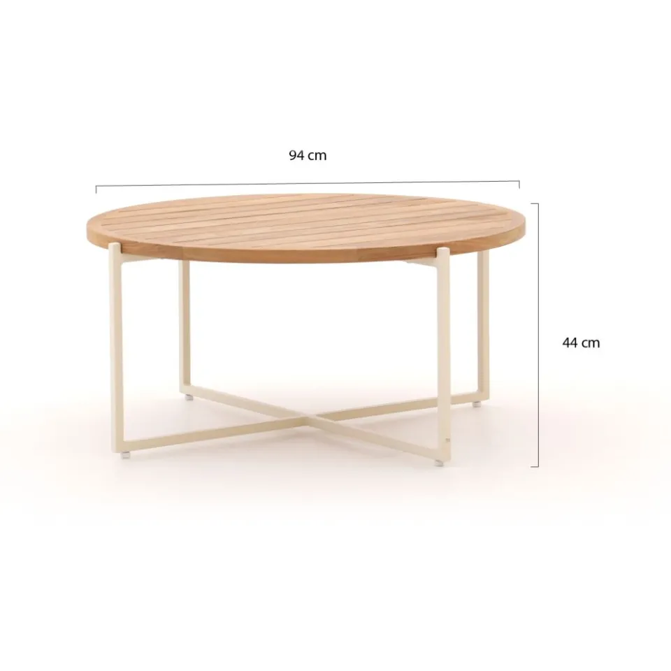 Apple Bee Condor lounge tuintafel ø 94cm (h: 44) grijs, foto 2