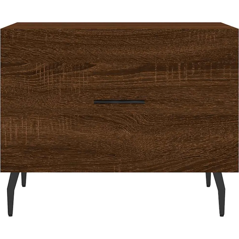 vidaXL Salontafel 50x50x40 cm bewerkt hout bruin eikenkleur