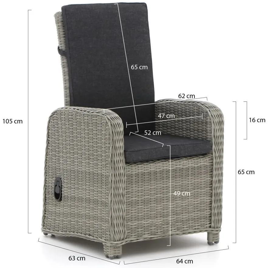 Intenso Furniture Intenso Umbria/ROUGH-S 220cm dining tuinset 7-delig verstelbaar Bruin