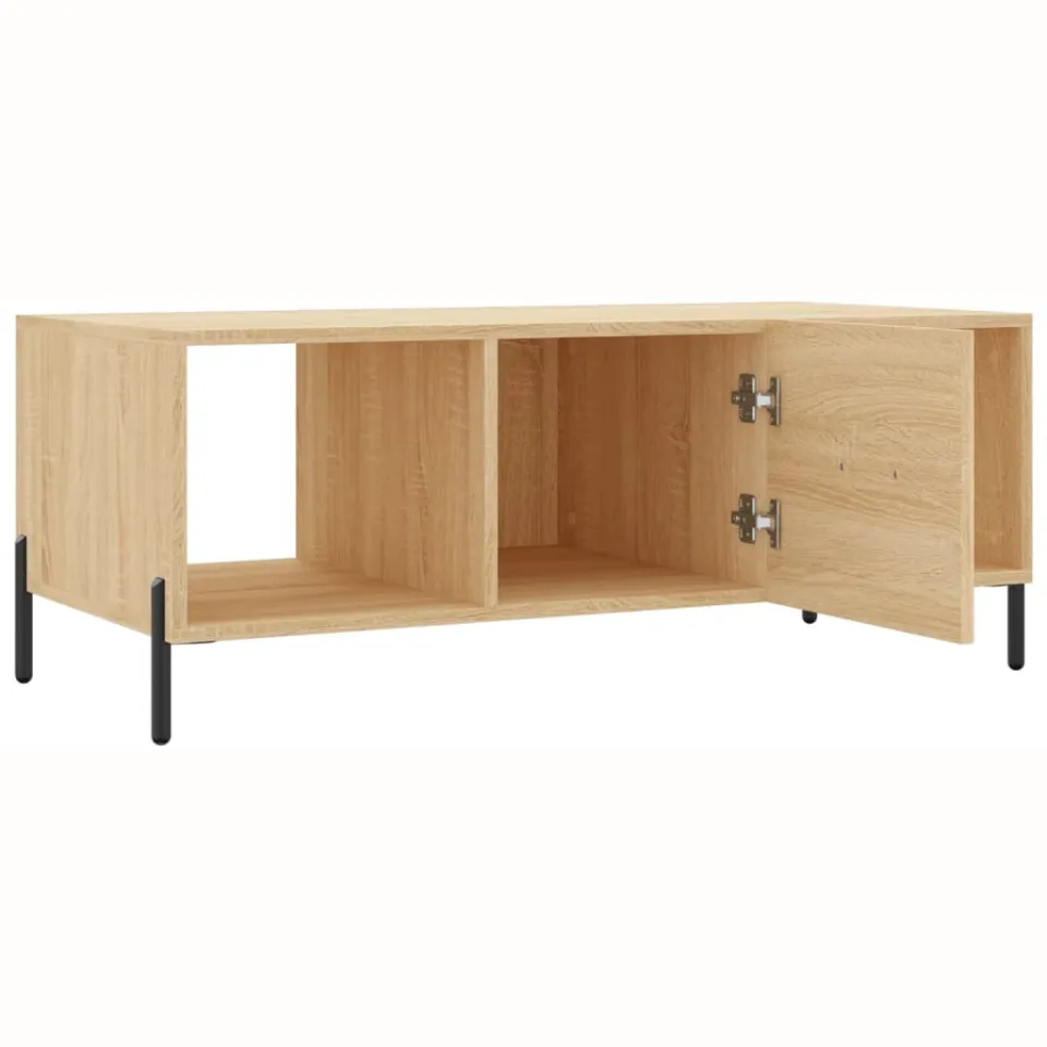 vidaXL Salontafel 102x50x40 cm bewerkt hout sonoma eikenkleurig, foto 4