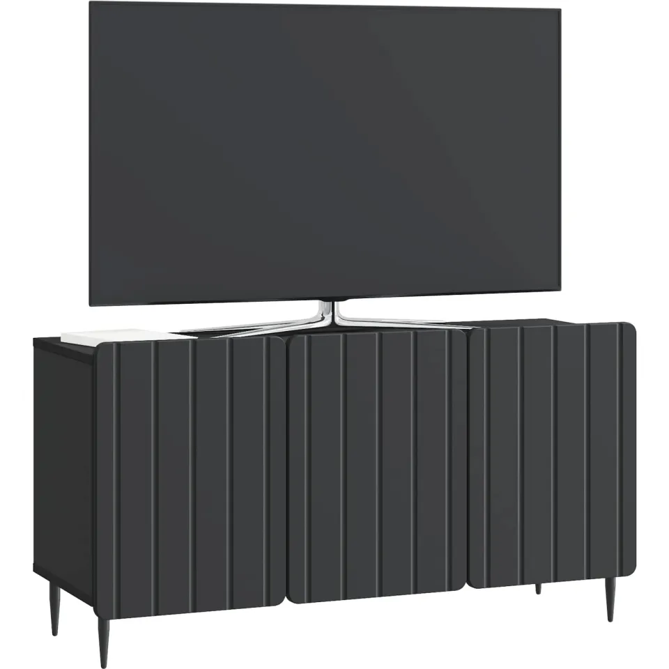 vidaXL TV-kast 99 x 34,5 x 52 cm Zwart Bewerkt hout