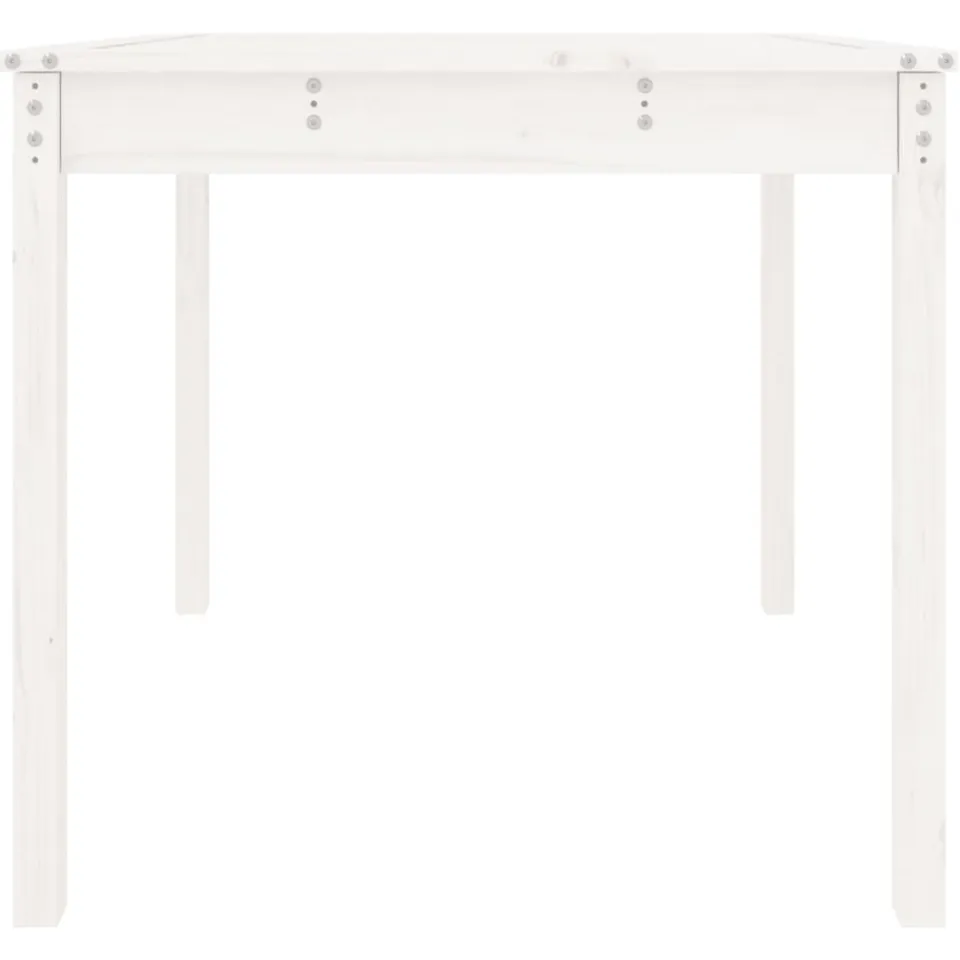 vidaXL Tuintafel 82,5x82,5x76 cm massief grenenhout wit, foto 4