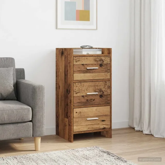 vidaXL Dressoir Oud hout 40 x 36 x 80 cm Bewerkt hout Bruin
